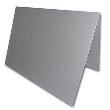 Size 3 5 X 5 Flat 2 5 X 3 5 Folded 50 Pack Silver Blank Metallic Place Cards Heavyweight Tent Cards Office Products Paper Easystaff It