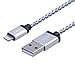 Adoric 3PCS 6FT Extra Long Nylon Braided Tangle-Free 8 Pin Lightning Cable, Sync & Charge iPhone 7/7 Plus/6s/6s Plus/6/6Plus/5s/5c/5, iPad/iPod Models (White)