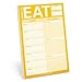 Knock Knock What To Eat Pad (Yellow), Magnetic Meal Planning Note Pad With Magnet, 6 x 9-inches