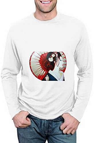 Wu Hui Geisha Painting Tees Shirt Short Long Sleeve Mens S