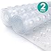 Sierra Concepts 2-Pack Bath, Shower, Tub Mat Clear (39x16) Non Slip, Machine Washable, Bathtub Mats - Drain Holes, Suction Cups, XL Rectangle Size