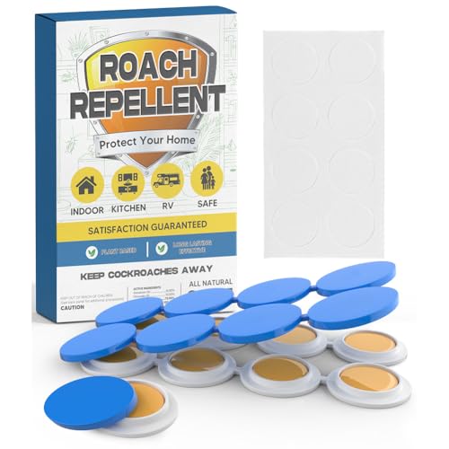Roach Repellent Indoor, Helps Keep Cockroaches Away from Sink/Cabinets/Appliances/Storage Areas, Pet Safe