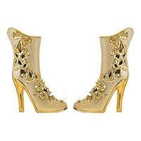 DNSJB Ceramic Vase High Boots for Modern Home Furnishing Jewelry Ornaments Floral Decoration Crafts A Pair of Golden Hall
