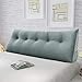 WOWMAX Triangular Wedge and Body Positioners Reading Pillow Large Bolster Headboard Backrest Support Cushion for Day Bed Bunk Bed with Removable Cover Queen Velvet Gray