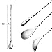 Set of 2 Mixing Spoon Stainless Steel Professional Cocktail Bar Tool (12 Inches) Japanese Style Teardrop End Design for Ice Cream, Coffee, Milkshakes, Juice, Tea, Drink
