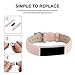 iGK Leather Replacemnt Bands Compatible for Fitbit Alta and Fitbit Alta HR, Genuine Leather Wristbands with Stainless Steel Buckle Pink