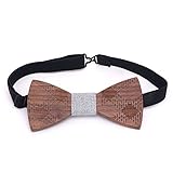 The Ideal Company Wood Wooden Bow Tie Handmade With Adjustable Strap