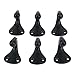 A29 Set of 6 Single Coat Hooks, Heavy Duty Black Wall Hooks, Entryway and Bathroom Hooks for Hats, Towels, Coats, and Robes, Mounted 1 3/4 Inches, Utility Iron, Black Powder Coat Finish