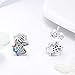 Stud Earrings for Girls Hypoallergenic S925 Sterling Silver with 3A Zircon Sensitive Cute Kid Unicorn Earrings