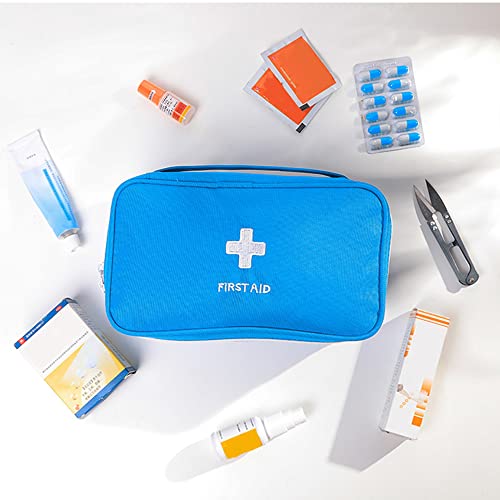 XINGSUI 2 Pieces First Aid Empty First Aid Kit Medicine Storage Portable Camping First Aid Kit (Blue, Grey)