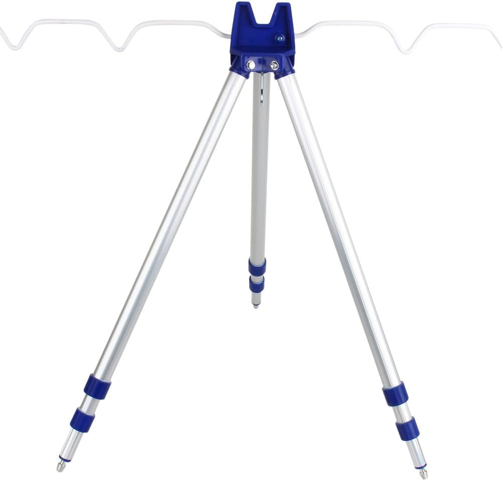 Aluminum Folding Fishing Rods Tripod with 3 Sections Retractable Bracket for Outdoor Beach Travel Camping Stand Rest