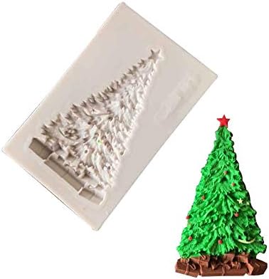 Xmas Tree Silicone Fondant Cake Moulds Biscuit Cookie Handmade Soap Mold Baking Tools