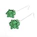 VK Accessories 1 Pair Dangle Earrings Green Large Bow Earrings for Womens, Girls Christmas Theme Gift Earring Hook Style Thanksgiving Day Earring Pendant(Green)