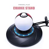 Charger Stand for Poke Ball Plus, Charger Dock Station for Nintendo Switch Pokemon Lets Go Pikachu Lets Go Eevee Poke Ball Plus Controller with 4.9ft USB Type C Charging Cable