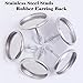 BronaGrand 50 Pieces Stainless Steel Stud Silver Earring Cabochon Setting Post Cup for 12mm and 50 Pieces Clear Rubber Earring Safety Backs