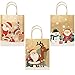 Christmas Kraft Gift Bags (24 Piece) Set – Variety Bulk Novelty Assortment Pack – Decoration, Toys Wrap, Xmas Party Favors, Holiday Treats Box, Goody Gift Bags