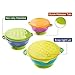 Zooawa Baby Suction Bowl and Spoon Set, 3 Pack Baby Weaning Set Nonslip BPA-Free Feeding Bowls with Lids Self Feeding Training Storage Bowl Cutlery Travel Set, Great Shower Gift for Infant Toddler