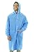 Wealers Emergency Adult Heavy Duty Lightweight PVC Trench Raincoat – Reusable| Portable| Compact| Adjustable Hood| Flap Pockets| Comes with a Small Carrying Bag (Blue, Small - Length: 41 inches)