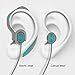 Running Headphones Over Ear Sport Earphones with MIc HD Stereo Sweatproof Earbuds with Bass for Gym Sports Workout Headsets(blue)
