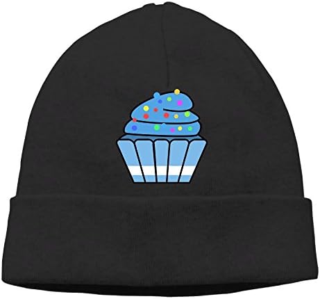 SADCPO Cupcake Unisex Cool Beanie Watch Cap Fashion Ski Cap Warm Slouchy Beanie Black