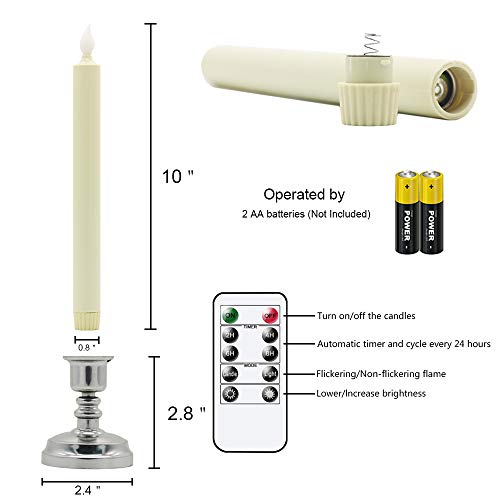 DRomance Flameless Window Candles with Remote and Timer, Battery