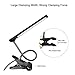 CeSunlight LED Clip on Desk Lamp, Bed Headboard Light with Clamp for Reading, 3000K – 6500K Color Temperature Setting, Stepless Brightness Control, Long USB Cord and AC Adapter Included (Black)