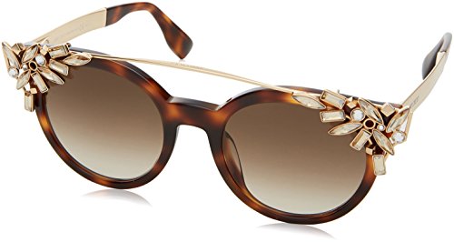 Jimmy Choo Vivy/S Sunglasses-0BHZ Havana Rose Gold (JD Brown Gradient Lens)-51mm