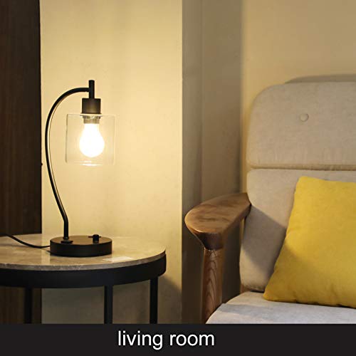 Industrial Table Lamps with USB ports , Modern Nightstand Lamps with 2