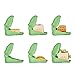 Dinosaur Taco Holder - Dino Taco Shell Holders for Kids - Fun Stand Up Plate to Hold 2 Tacos - Easy to Fill and Serve - BPA-free & Dishwasher Safe - Green