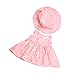 MonkeyJack 2pcs Fancy Clothes Outfit for 18inch American Girl My Life Zapf Baby Born Dolls Floral Dress Hat Set Pink