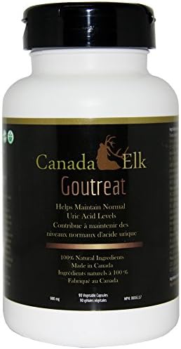 Canada Elk 90ct- Canada's #1 Uric Acid Cleanser, Celery Seed &amp; Turmeric Root Extract, Lower Uric Acid and Reduce Inflammation, 90 Vegetarian Capsules, 90 Day Money Back Guarantee