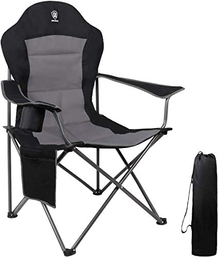Ever Advanced Chaise De Camping Pliable Portable Robuste Dossier Haut Porte-gobelet Avec Sac De Transport Jardin Pêche…