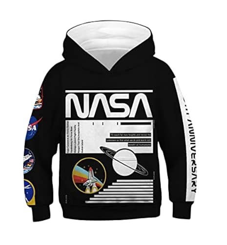 Ainuno Nasa Hoodie for Boys Kids Girls Juniors, Hooded Sweatshirts