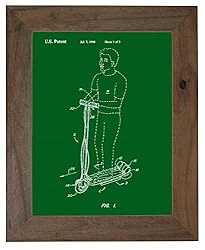 Hoverboard Goped Electric Scooter Patent Art Green