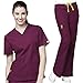 WonderWink Origins Women's The Bravo 5-Pocket Top & Romeo Flare Pant Scrub Set + Badge Reel