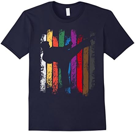Mens Karate Belt Colors Silhouette Shirt Medium Navy