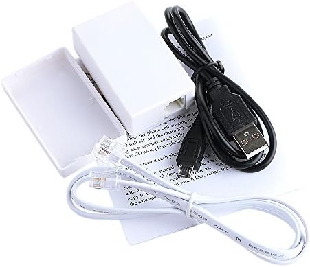 etomtop Mini Telephone Voice Recorder RJ11 adapter Spy Covert Bug Box Micro SD card Recorder All Calls saved .WAV Files Voice Recording Automatically