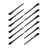 BCP 6pairs Silicone Eyeglass End Tips Ear Sock Pieces Tube Replacement for Thin Metal Eyeglass Legs (Black)