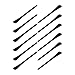 BCP 6pairs Silicone Eyeglass End Tips Ear Sock Pieces Tube Replacement for Thin Metal Eyeglass Legs (Black)