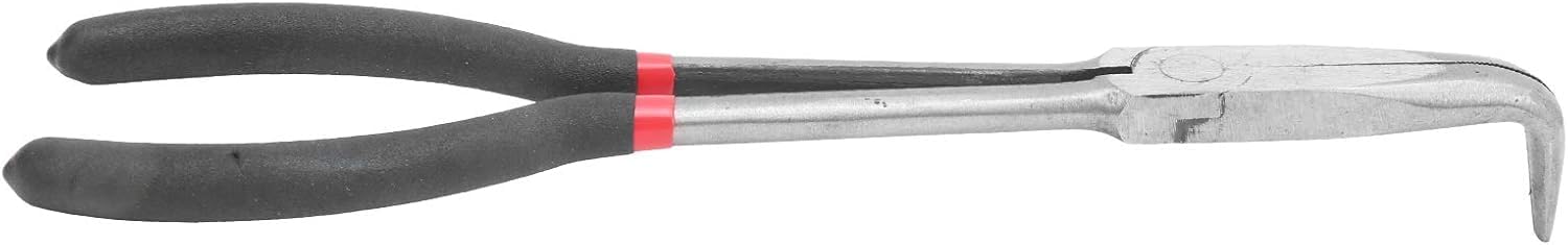 Bent Needle Nose Pliers 90 Degree Long Nosed Pliers Curved Nose Pliers 11in 280mm for Mechanics or Repairing