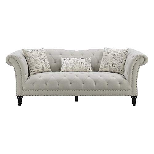 Emerald Home Furnishings Hutton II Ivory 90'' Sofa with