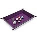 IvyFieldDice Dice Holder PU Leather Folding Rectangle Tray w/Purple Velvet for RPG, DND and Other Table Games