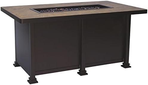Ow Lee Santorini Iron Fire Pit 30 X 50 Rectangle Chat Height In