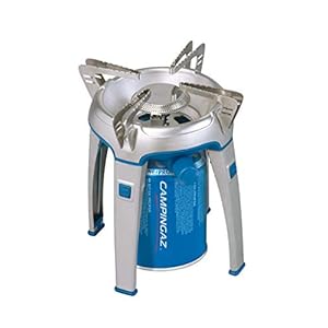 Campingaz Bivouac Gaskocher, Stabiler Campingkocher für Camping, Backpacking oder Festivals, Kompaktes Packmaß, Starke Leistung 2.600 Watt, inklusive Tragetasche, Blau