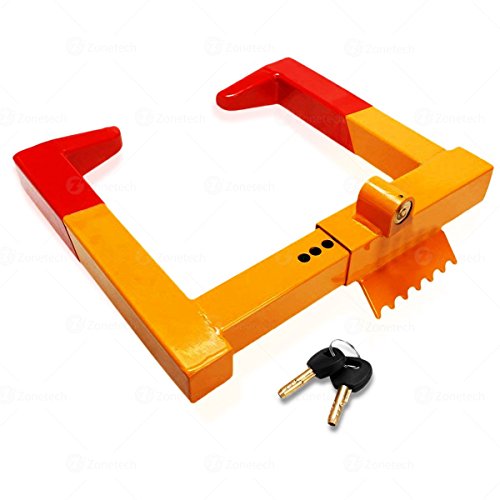 Zone Tech Security Tire Lock Clamp Boot Tire Claw - Premium Quality Heavy Duty Anti- Theft Protective Vehicle Wheel Lock