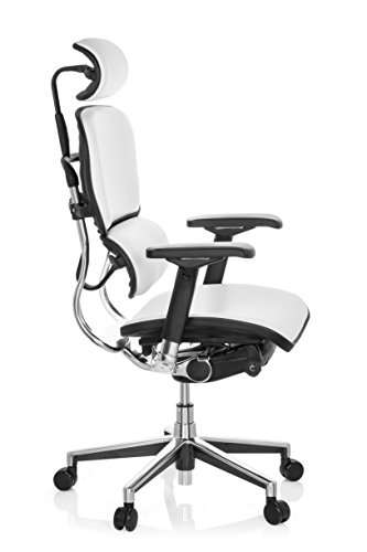 hjh-OFFICE-652231-Sedia-da-ScrivaniaSedia-Presidenziale-ERGOHUMAN-Pelle-Bianco