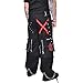 Criminal Damage Mens Hammer Trousers - 34, Black/Red