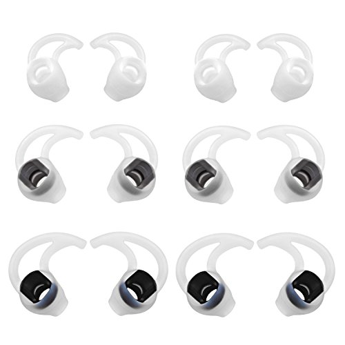 TEEMADE 12 Pieces for Bose Earbuds Replacement Tips Silicone Covers for Bose QC30 QuietControl 30 QC20 SIE2 IE3 Soundsport Wireless in-Ear Earphones