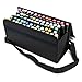 BTSKY Handy 80 Slots Carrying Lipstick Organizer Marker Case Holder for Copic Prismacolor Touch Spectrum Noir Paint Sharpie Markers (Black)