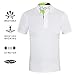 EAGEGOF Men's Shirts Golf Polo Shirt Short Sleeve Tshirts T Tech Moisture-Wicking Breathable Casual White